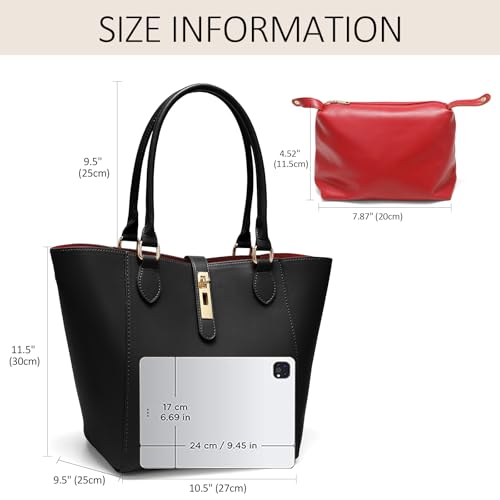 Bolso tote grande para mujer de cuero vegano miniatura 4