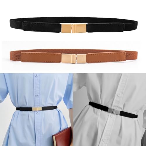 Thin Waist Belt Ladies Dress Cummerbund Elastic All-match Stretch Wild Skirt Bands(black)4