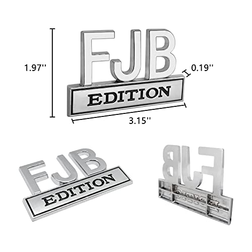 Drote Truck Bumper Stickers, 2Pcs Car Stickers Emblems 3D Raised Strong Adhesive Decals Tailgate Insert Letters Alloy Car Truck Accessories Badge (Silver&Black, 2Pcs) #TOP6