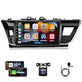 2GB+32GB Android Car Radio for Toyota Corolla 2013 2014 2015 2016, 10.1 inch Touch Screen Corolla Stereo, Apple Carplay&Android Auto/Wi-Fi/Bluetooth/1080P+AHD Backup Camera+MIC