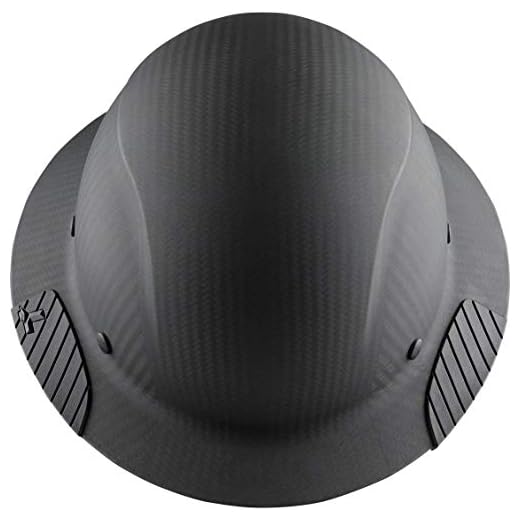 DAX Carbon Fiber hard Hat - Full Brim Matte Black
