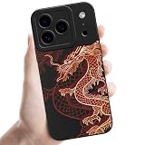Coalbooliy Custodia per iPhone 17 Pro da 6,3'', Design con Motivo Dragon Estetico Nero Morbido TPU Silicone Antiurto Protezione Fotocamera Custodia Protettiva Bumper Ultra Sottile Ragazze Case