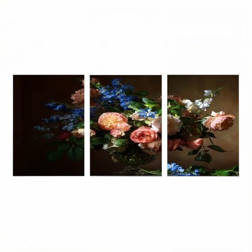 Peinture Diamant Fleur 5D : Sublimez votre Salon avec ce Triptyque Vase
