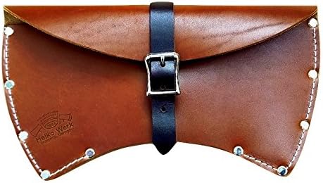 1844 Helko Werk Germany Leather Axe Sheath - Brown Leather, Single Compartment, 36 Inches, Open Top