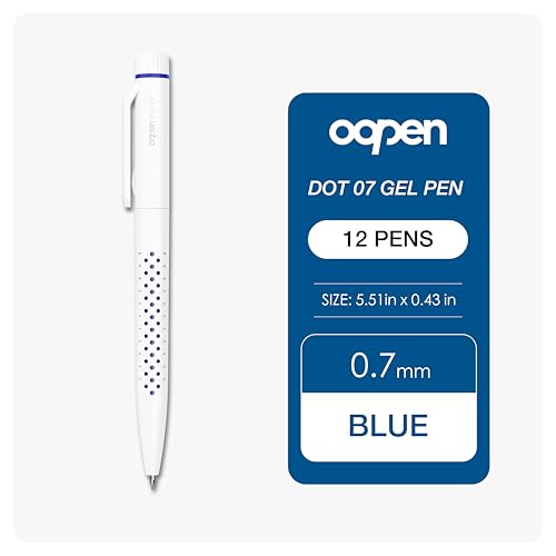 Bolígrafos de gel Dot 0.7 mm punta media tinta azul 12 unid miniatura 2