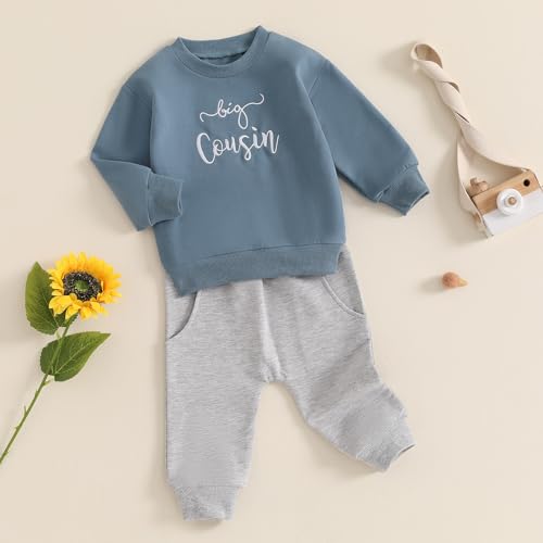 Toddler Baby Boy Outfit Long Sleeve Crewneck Sweatshirt Tops + Elastic Waist Pants Set 2 Piece Fall Winter Clothes2