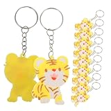 Garneck 21 Stück Teiliges Kleine Tiger Schlüsselanhänger aus PVC Softgummi Dekorative Leichte und...