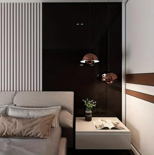 Image of HOME13 Self Adhesive Glossy Wallpaper Vinyl Stickers for Drawer and Shelf Waterproof Wallpaper for Table Top Kitchen (Black Glossy, 2 Feet BY 8 Feet)