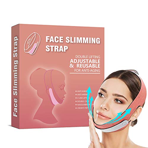 Face Slimming Strap, Double Chin Reducer, Chin Slimmer For Women And Men, V Line Shaped Lifting Slimming Belt, Double Chin Lifting Belt - Orange