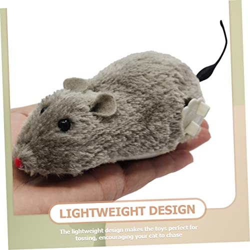 VANZACK 4 Pcs Rato Mecânico De Pelúcia Rato De Brinquedo Para Gatos Acabar Com o Brinquedo Do Rato M