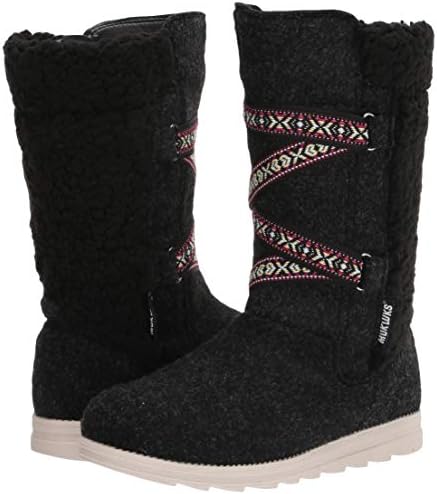 MUK LUKS womens Pull Fashion Boot, Black Heather, 7 US | Image 6