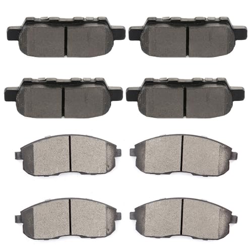 Image of Ceramic Pads Kits, D1415 D815 SCITOO 8pcs Front Rear Brakes Pads Set Fit For Nissan 350Z 2003-2005,For Nissan For Altima 2007-2013,For Nissan Juke 2011-2015,For Nissan Sentra 2007-2012