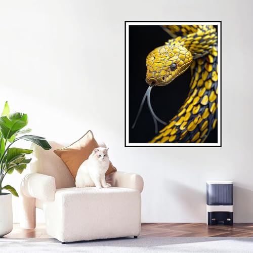 Broderie diamant grand format 60x80cm serpent pour éviter les pixels - 3