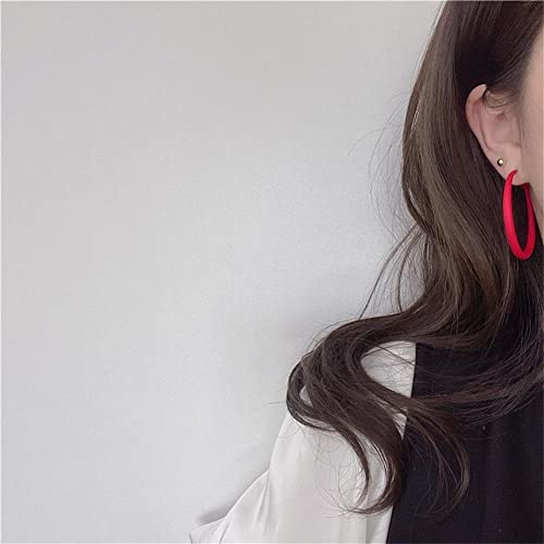Colorful Matte Hoop Earrings 80s Hoop Earring Retro Earrings Neon Earrings Bright Fluorescence Round Hoop Earings for Women3