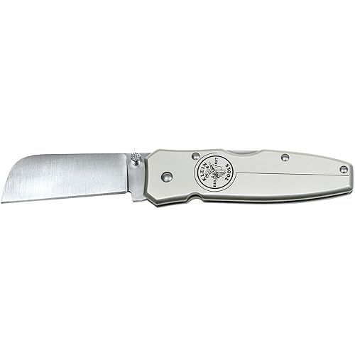 Klein Tools 44007, cuchillo plegable ligero, mango de aluminio anodizado