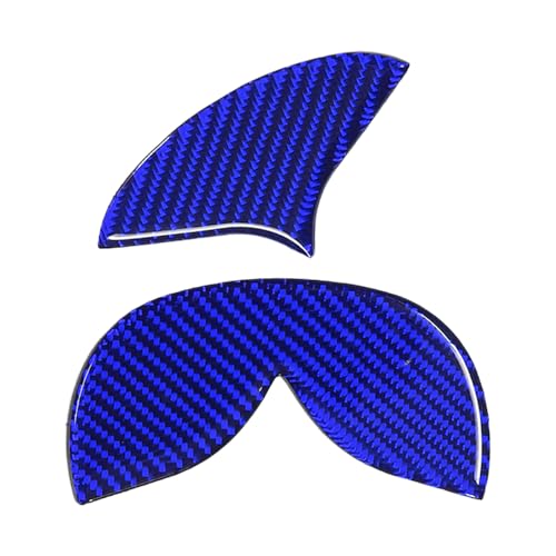 Image of Carbon Fiber Tailgate Emblem Badge Decal Compatible with Mazda CX-5 2016 2017 2018 2019 2020 2021 2022 2023 Rear Truck Logo Cap Sticker Accessories Blue (2Pcs)