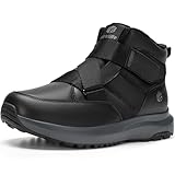 [FitVille] 幅広 冬用 スノーシューズ メンズ 2E 4E 冬靴 防寒靴 裏起毛 スノーブーツ モックシューズ 厚底 保温 暖かい 歩きやすい 雪靴