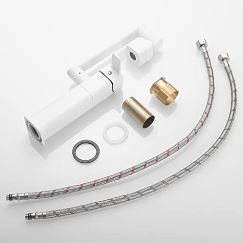 Mitigeur de lavabo haut de gamme blanc à commande multidirectionnelle - 7