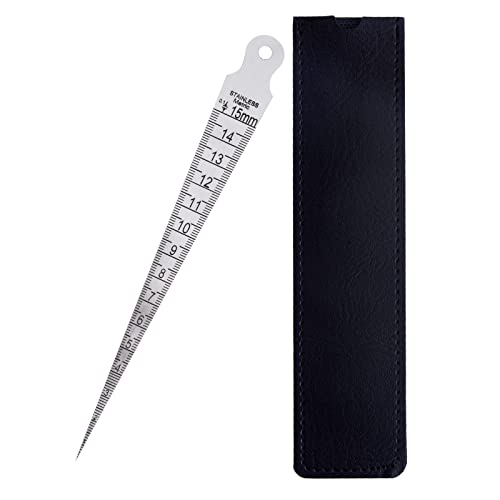 Calibro Conico Metrico E Imperiale 1-15 Mm E 1/64-5/8 - In Acciaio Inox, Per Misurare Spazi E Fori