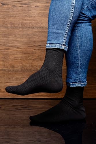 NUDUS UNDERWEAR Men’s Bamboo Rayon Ankle Quarter Dress Socks 5-Pair Gift Box, Premium Quality4