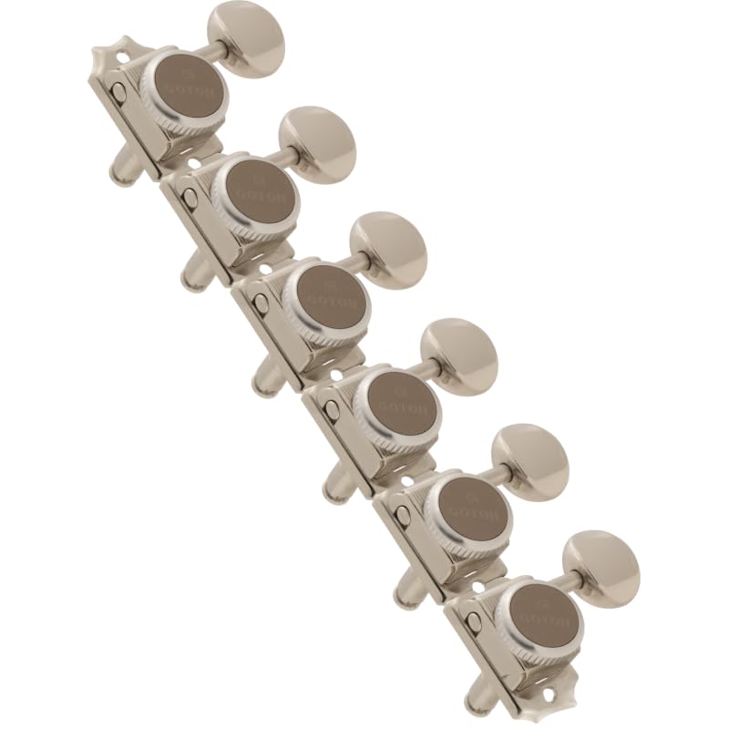 Tuners - Gotoh, SD91MG-T, Magnum Lock Trad, Finger Lock, 6-in-line, Color: Nickel