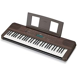 1 of Yamaha Digital Keyboard PSR-E360MA, Dark Walnut - Entry-Level Digital Keyboard with 61 Touch-Sensitive Keys, Portable Keyboard in Classic Design for any Living Space