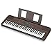 Yamaha PSRE360 61-Key Touch Sensitive Portable Keyboard with Power Supply, Dark Walnut