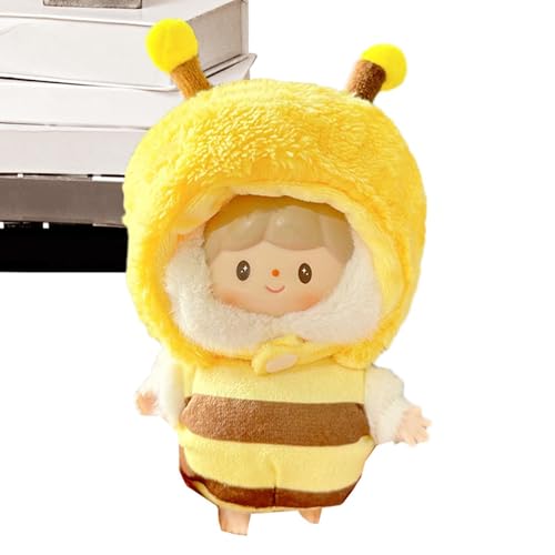 Dress Up Doll Outfit - 15cm Plush Doll Clothes, Hand-Stitched Fabric, Cartoon Design, Soft Comfortable | Cute Breathability Clot