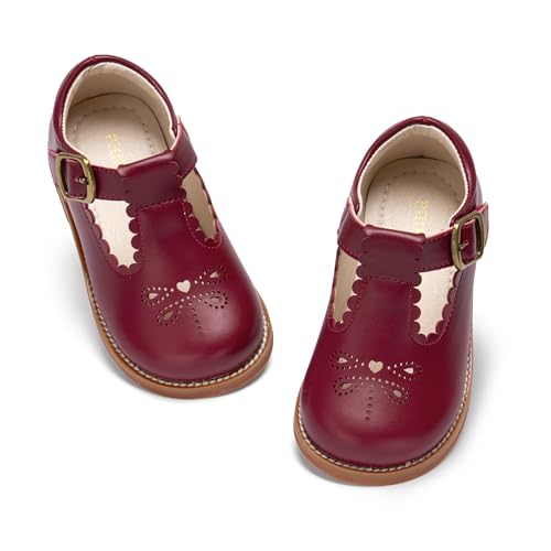 Image of PHIRAMIN Toddler Girl Mary Jane Dress Shoes-Little Girl School Uniform Shoes for Wedding Party