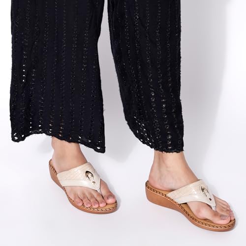 Image of TRASE Women's Flip-Flops & Slippers | Doctor Ortho Comfortable Chappal for Women & Girls | Light weight, Soft Footbed, Comfortable & Stylish | Diabetic & Orthopedic Footwear, Good for Knee & Foot Pain
