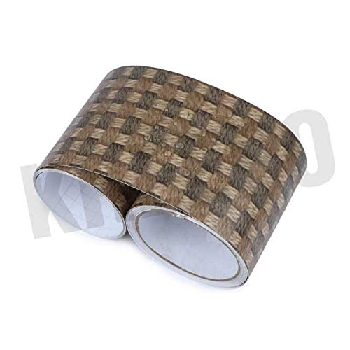 Image of KREEPO Waterproof Waist Line Wall Sticker Self Adhesive Baseboard Wallpaper Border Roll Decals Home Decor Film (Size 4Inch x 30m) (Wood-15)