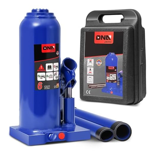 DNA MOTORING 6 tons / 13228 lbs Lifting Automotive Welded Hydraulic Bottle Jack for Repair Vehicle, Pickup, Truck, w/Manual Handle, Blue,TOOLS-00356
