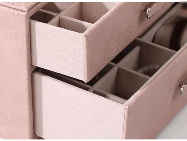 Large Capacity Portable Jewelry Storage Box Rings Earrings Handheld with Lock image 5