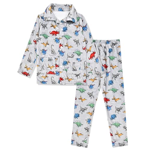 CHILDRENSTAR Girls Fleece Pajamas Pj Set Warm Winter Fall Sleepwear Soft Tops Pants