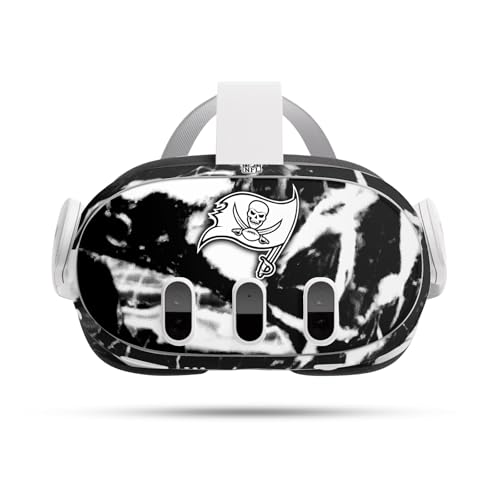 Sticker Meta Quest 3 Vinyle NFL Tampa Bay Buccaneers Autocollant Protection Casque VR Marbre