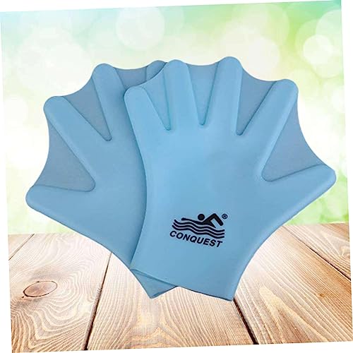 Happyyami 1 Par De Luvas Absorventes De Suor Luvas De Natação Luvas De Remo Com Membranas Luvas Resp
