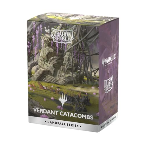 Dragon Shield | Matte Dual Art Sleeves | MTG Landfall Series | 100 CT - Smooth & Tough Premium TCG Sleeves | Compatible with Pokemon One Piece & Magic the Gathering | Verdant Catacomb