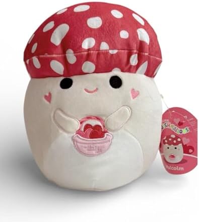 Squishmallows 2026 Original 8-Inch Valentine Squad Plush - Collectible Soft & Squishy Mini Stuffed Animal Toy - Add to Your Squad - Gift for Kids, Girls & Boys (Malcolm The Mushroom) image 2