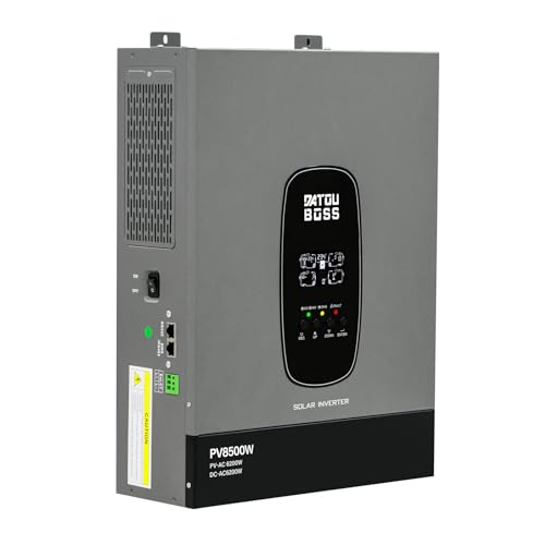 DATOUBOSS Onduleur Solaire Hybride 6200W 48V Pure Sinus, Champ PV jusqu'à 8500W, Puissance d'onduleur PV 6200W, Régulateur MPPT intégré 120A, Compatible...