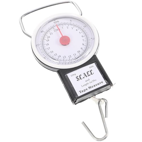 CALLARON Báscula de Mano Portátil hasta 22kg para Equipaje Gancho de Plástico y Metal Ligera para Pesar Maletas Adecuado para Viajar