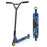 YOLEO Stunt Scooter, Patinete de Acrobacias Trucos, Patinete Freestyl, Kick Trick Scooter Pro para niños (Llama Azul)