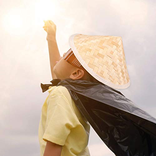 VORCOOL 23. 5X14. 5Cm Oriental De Bambu Chapéu de Palha Cone Jardim Pesca Chapéu Adulto Chapéu de Ar