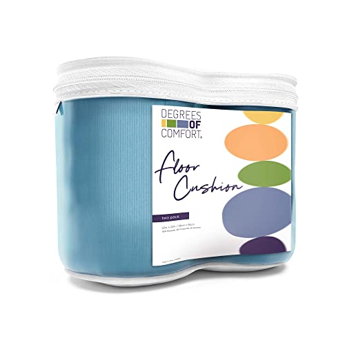 Meditation Floor Pillow Set Of 2, Square Large Pillows Seating For Adults, Tufted Corduroy Floor Cushion For Living Room Tatami, Turquoise, 22X22 Inch #TOP6