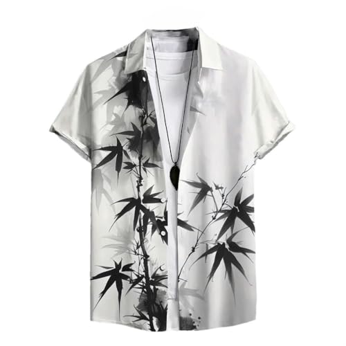 Chemise manches courtes homme au design traditionnel et coupe fluide