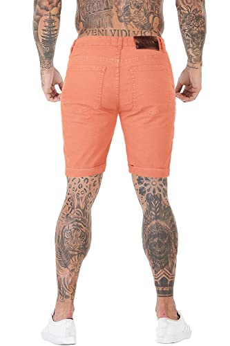 Gingtto Mens Denim Shorts Jeans Pants Skinny Jean Shorts For Men Size 28 #TOP2