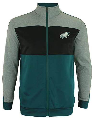 Outerstuff NFL Youth Boys (8-20) Performance Full Zip Stripe Jacket Philadelphia Eagles Large (14-16)