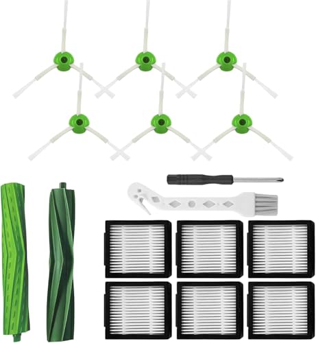 Zeeorymn Kit de Remplacement pour iRobot Roomba Séries I, E, J, avec Filtres et Accessoires, Compatible i1-i8+, e5-e6, j5-j9+(Pas pour le ComboJ7,Combo j9)