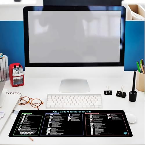 Image of Ableton Shortcuts Mouse Pad - Perfect for Music Producers, Extended XXL Keyboard & Mouse Mat for Studio & DJ Setup, Essential Computer Accessories for Study, Work, and Reference Purposes KMH
