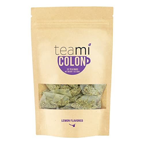 Teami Blends - Colon Cleanse Detox Tea (LEMON) - Detoxify, Improves Digestion & Quality of Sleep - Natural Loose Leaf Tea Blend (15 Tea Bags)