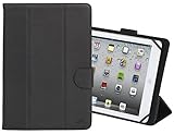 Rivacase 3137 Universal 10 Inch Tablet Cover Case with Camera Access, Smart, Protective, Black Vegan Leather